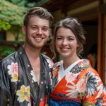 京都で着物を楽しむ外国人カップル（インバウンド・外国人・訪日・旅行・円安・オーバーツーリズム）